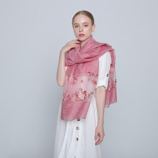 Foto 4 | Foto 4 | Bufanda Huoguo De Algodón Mercerizado Con Estampado Floral Para Mujer - Venta Internacional.