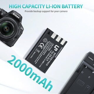 Foto 6 | Foto 6 | Paquete de Baterías Lp En-el9 En-el9a 7,4 V 2000 Mah Para Nikon D40 - Venta Internacional