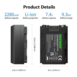 Foto 7 | Foto 7 | Batería De Repuesto Newer Para Sony Np-fz100 280 Mah - Venta Internacional.