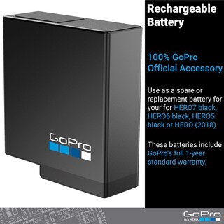 Foto 2 | Foto 2 | Batería De Cámara Gopro Aabat-001 1220mah Para Hero7/6/5 Negra - Venta Internacional.