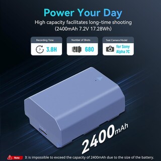 Foto 2 | Foto 2 | Batería De Cámara Smallrig Usb-c De Repuesto Para Sony N, 2400 Mah - Venta Internacional.