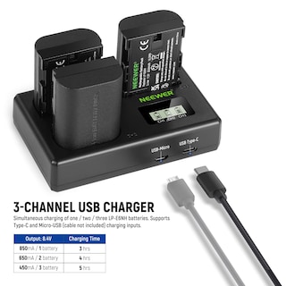 Foto 2 | Foto 2 | Set De Batería Y Cargador Usb De Repuesto Neewer Lp-e6nh - Venta Internacional.