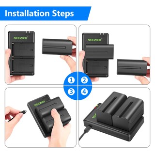 Foto 6 | Foto 6 | Batería De Repuesto Neewer Np-f750 5600 Mah, Paquete De 2 Con Cargador - Venta Internacional.
