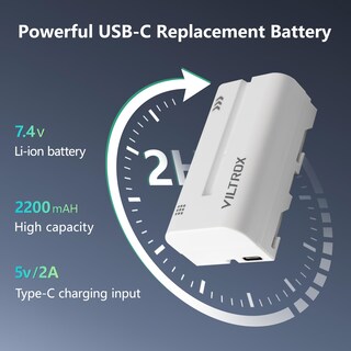Foto 2 | Foto 2 | Batería Viltrox Np-f550 Li-ion 2200 Mah Paquete De 2 Unidades Para Sony - Venta Internacional.