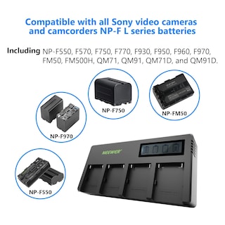 Foto 2 | Foto 2 | Cargador De Batería Neewer Np-f De 4 Canales Con Pantalla Lcd Para Sony Li-ion - Venta Internacional.