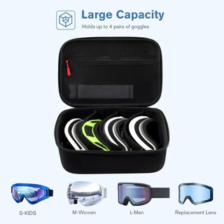 Foto 3 | Foto 3 | Funda Rígida Para Múltiples Gafas De Esquí Procase Large, Color Negro - Venta Internacional.