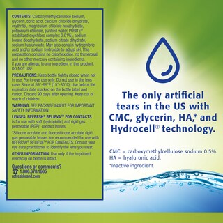 Foto 7 | Foto 7 | Eye Drops Refresh Relieva Para Lentes De Contacto  Lubricante Estéril De 8 Ml - Venta Internacional.