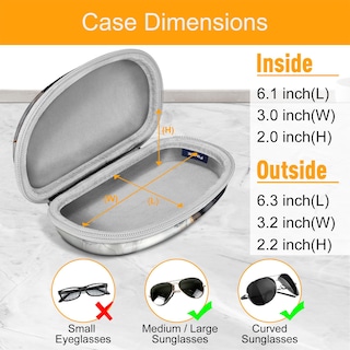 Foto 2 | Foto 2 | Funda para Gafas de Sol Fintie Hard Shell a Prueba de Golpes con Mosquetón - Venta Internacional