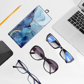 Foto 7 | Foto 7 | Funda Doble para Gafas Fintie Ocean Marble de Piel Vegana - Venta Internacional