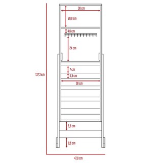 Foto 5 | Foto 5 | Espejo Joyero Prisma color Wengue Virtual Muebles