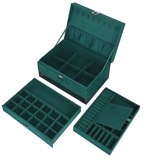 Foto 1 | Foto 1 | Estuche Caja Joyería Retro Multifuncional Grand Capacidad Verde