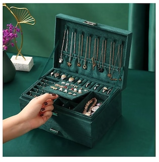 Foto 4 | Foto 4 | Estuche Caja Joyería Retro Multifuncional Grand Capacidad Verde