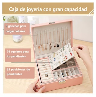 Foto 4 | Foto 4 | La Caja De Almacenamiento Con Una Gran Capacidad Joyas Rosa