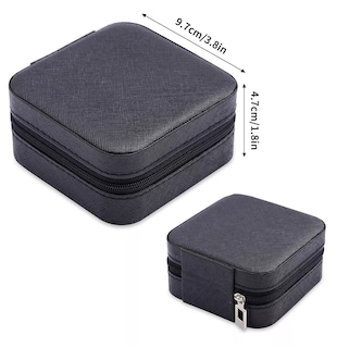 Foto 4 | Foto 4 | Joyero Caja Mini Portátil Organizador Negro