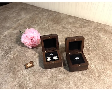 Foto 2 | Foto 2 | Caja Xtellar De Madera Alhajero Para Anillos De Boda Y Compromiso