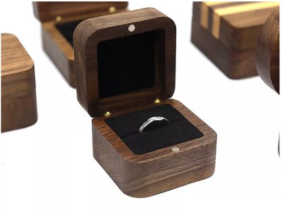 Foto 4 | Foto 4 | Caja Xtellar De Madera Alhajero Para Anillos De Boda Y Compromiso