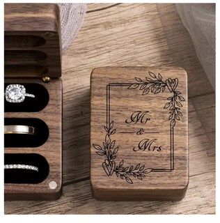 Foto 2 | Foto 2 | Caja De Anillos Xtellar Nogal Con Anillos Regalo De San Valentín