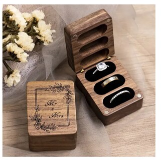 Foto 3 | Foto 3 | Caja De Anillos Xtellar Nogal Con Anillos Regalo De San Valentín