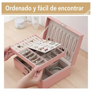 Foto 3 | Foto 3 | Caja De Almacenamiento Lab.g Con Una Gran Capacidad Joyas Rosa