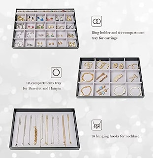 Foto 3 | Foto 3 | Organizador De Joyas Procase Apilable Con Divisores Extraíbles - Venta Internacional.