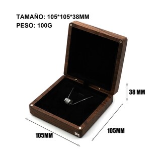 Foto 3 | Foto 3 | Caja De Madera Nogal Colgante Para Collar Estuche De Joyería Belug, Cafe Negro