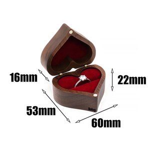 Foto 3 | Foto 3 | Caja para Anillo Belug Corazón de Madera Nogal