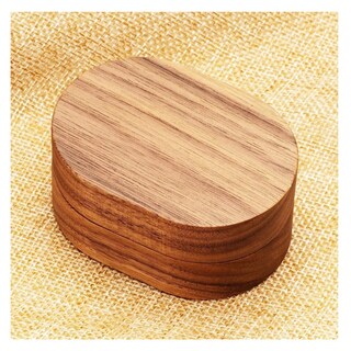 Foto 3 | Foto 3 | Caja De Madera Nogal Para Un Anillos De Boda Lab.g, Cafe Oscuro Negro Ovalado