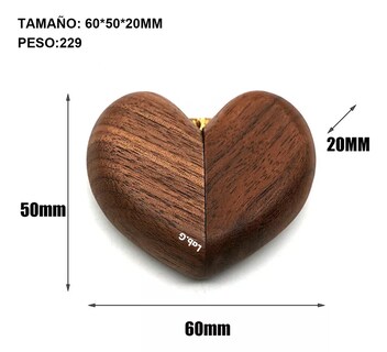 Foto 5 | Foto 5 | Caja Corazón Giratoria de Madera para Anillos Lab.g Cafe