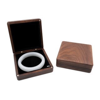Foto 2 | Foto 2 | Caja De Madera Nogal Colgante Para Collar Estuche De Joyería Belug, Cafe Negro Cuadrado