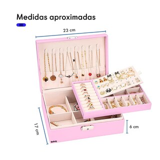 Foto 4 | Foto 4 | Alhajero Joyero Estuche Organizador Belug, Rosa