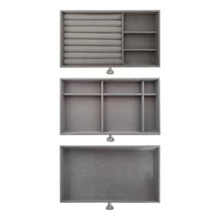 Foto 5 | Foto 5 | Caja De Almacenamiento De Joyas Acrílicas De 3 Cajones Gris