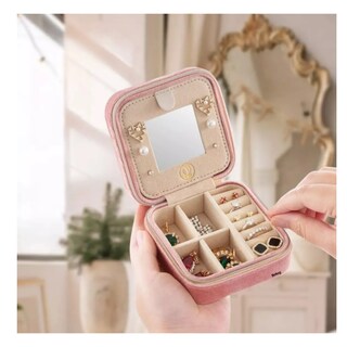 Foto 4 | Foto 4 | 2pcs Alhajero Mini Caja Joyero Con Espejo Portátil Viaje Belug, Verde