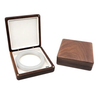 Foto 2 | Foto 2 | Caja De Madera Nogal Colgante Para Collar Estuche De Joyería Belug, Cafe Beige Cuadrado Delgado