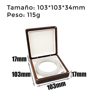 Foto 3 | Foto 3 | Caja De Madera Nogal Colgante Para Collar Estuche De Joyería Belug, Cafe Beige Cuadrado Delgado