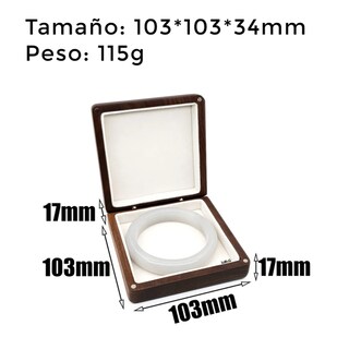 Foto 5 | Foto 5 | Caja De Madera Nogal Colgante Para Collar Estuche De Joyería Belug, Cafe Beige Cuadrado Delgado