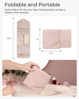 Foto 6 | Foto 6 | Funda Organizadora De Joyas Bagsmart Travel, Rollo Plegable, Rosa - Venta Internacional.
