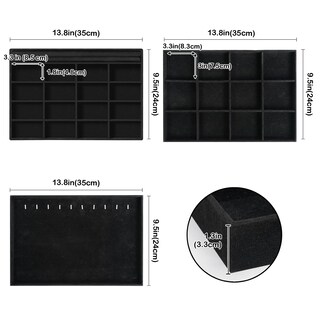 Foto 4 | Foto 4 | Organizador De Joyas Procase, Apilable, Grande, Paquete De 3 Unidades, Terciopelo - Venta Internacional.