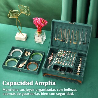 Foto 3 | Foto 3 | Estuche Caja Joyería Retro Multifuncional Lab.g Verde