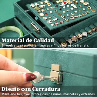 Foto 4 | Foto 4 | Estuche Caja Joyería Retro Multifuncional Lab.g Verde