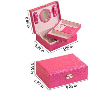 Foto 4 | Foto 4 | Joyero Huoguo Con Cerradura Espejo Estuche De Almacenamiento De 2 Capas - Venta Internacional.