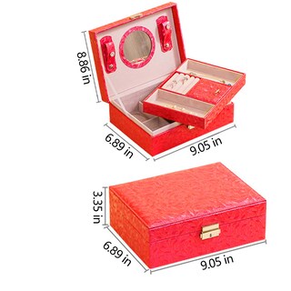 Foto 4 | Foto 4 | Joyero Huoguo Con Cerradura Espejo Estuche De Almacenamiento De 2 Capas - Venta Internacional.