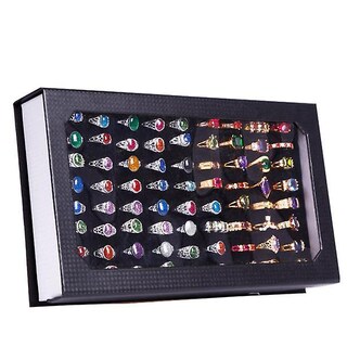 Foto 1 | Foto 1 | Ring Box Huoguo Estuche De Almacenamiento De Joyas De Terciopelo Con 72 Ranuras - Venta Internacional.