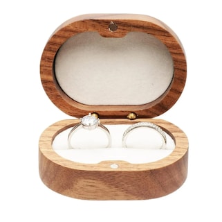 Foto 3 | Foto 3 | Caja De Madera Nogal Para Un Anillos De Boda O Compromiso