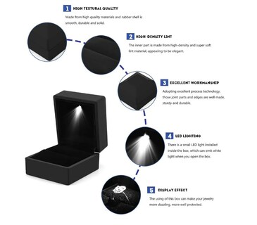 Foto 2 | Foto 2 | Estuche para Anillo con Luz Led