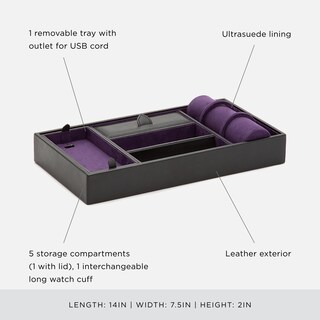 Foto 5 | Foto 5 | Bandeja De Aparcacoches Wolf Designs Blake 306428 Black Pebble - Venta Internacional.