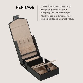 Foto 2 | Foto 2 | Joyero Wolf Heritage Plegable Negro Con 3 Compartimentos - Venta Internacional.