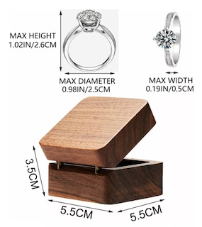 Foto 3 | Foto 3 | Caja De Madera Xtellar Nogal Anillos Marrón