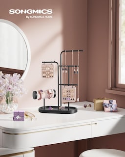 Foto 2 | Foto 2 | Soporte Para Joyas Songmics, Organizador De Joyas, Tinta Negra, Ujjs025b01 - Venta Internacional.