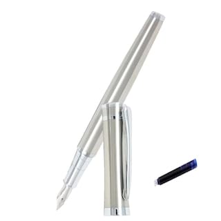 Foto 1 | Foto 1 | Pluma Tipo Fuente High Mónaco Fina y Elegante Mxsvs-005 1 PZA color Plata Tinta Azul