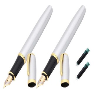 Foto 1 | Foto 1 | Pluma Tipo Fuente Ultra Fino High Mónaco Mxlsx-008 2 PZAS color Plata Tinta Verde